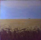 Wheat Canvas Paintings - wheat field